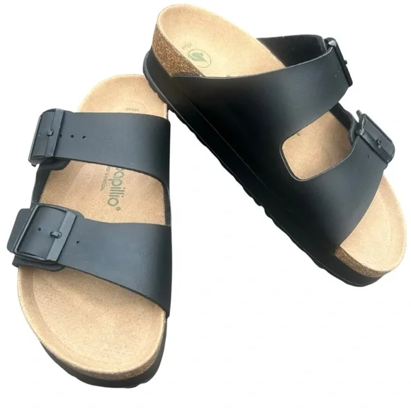 Birkenstock Papillio Arizona Flex Platform Sandals 39 NWOB Birko-Flor Black - Picture 3 of 15